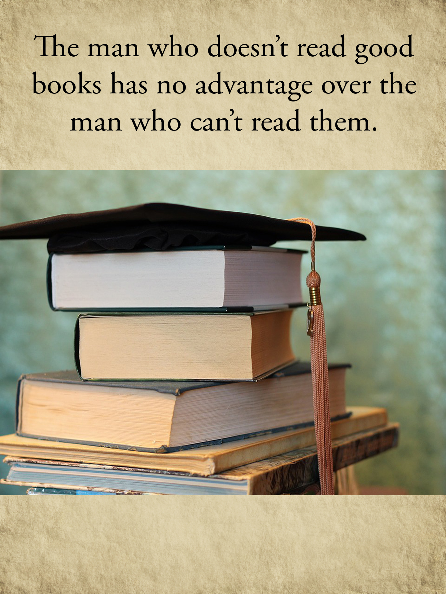 Books and Cap Books and Cap