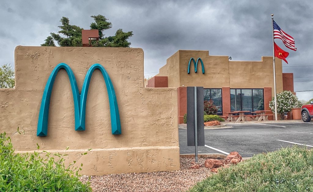 Teal Green Arches in Sedona AZ McDonalds